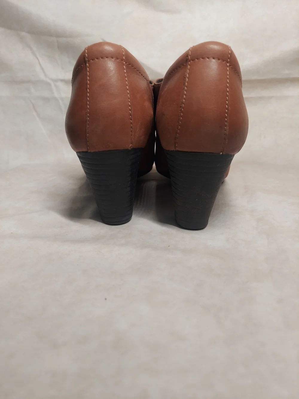 Clarks Bendables Sapphire Athena Double Monk Strap Booties Brown Leather size 9